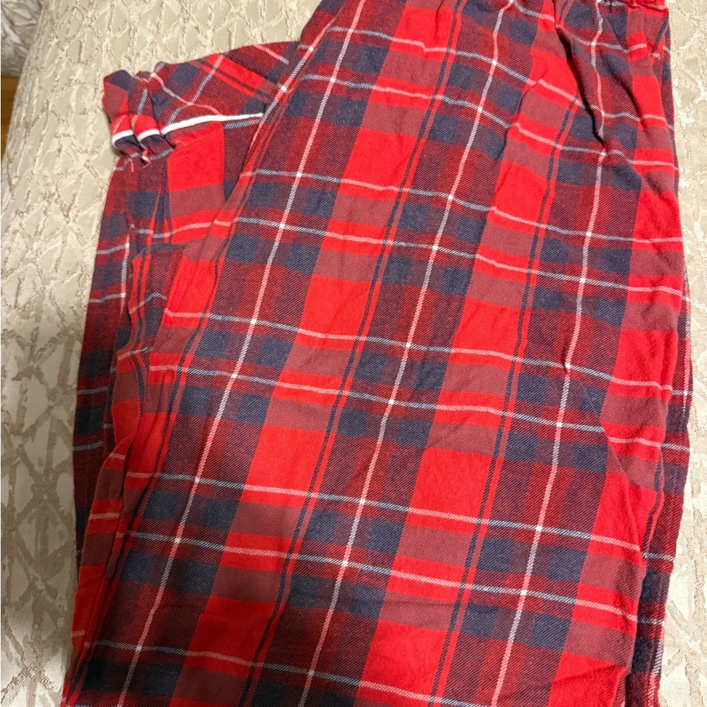 Red and Blue Plaid pajama pants